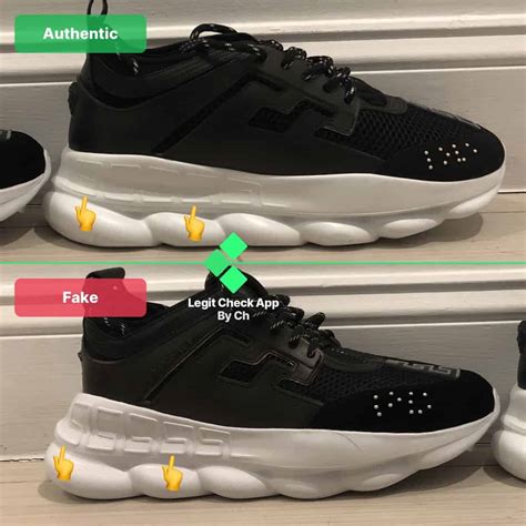 versace chain reaction original vs fake|authentic Versace chain reaction sneakers.